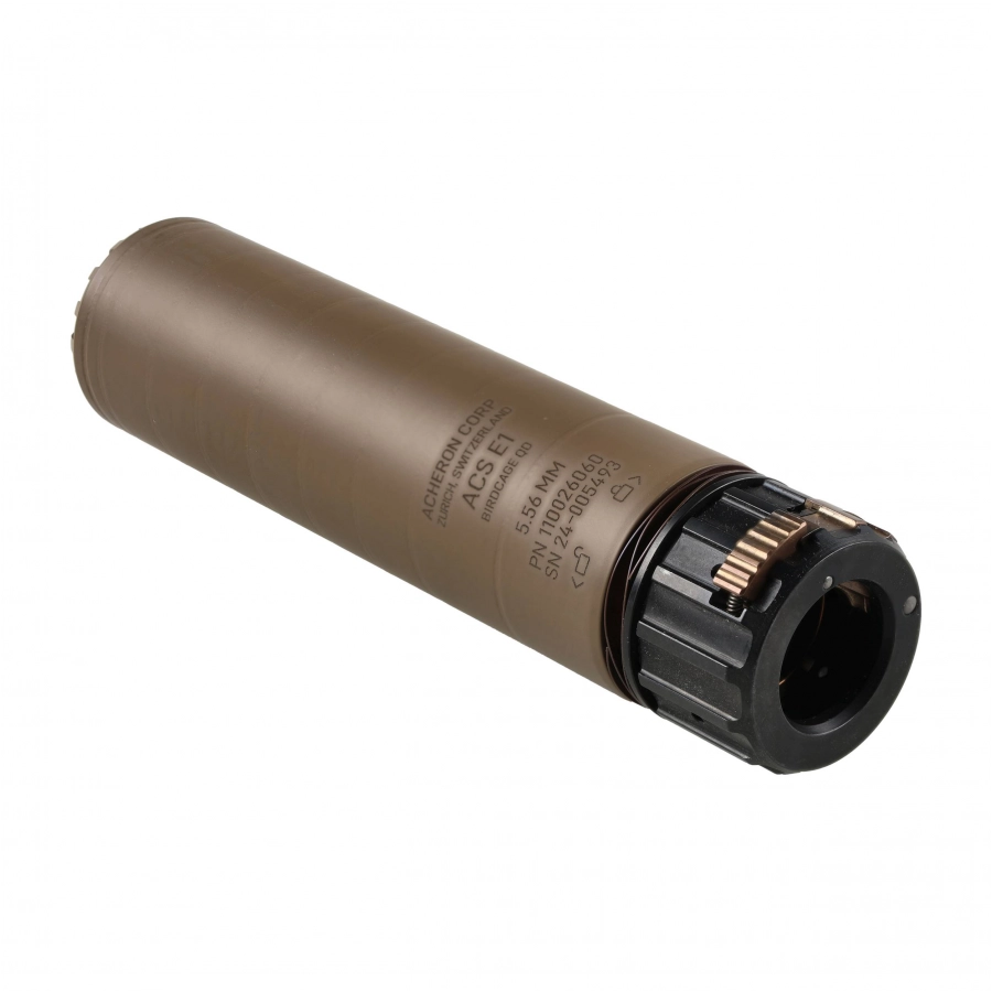 Acheron ACS Birdcage QD 5.56 Suppressor FDE