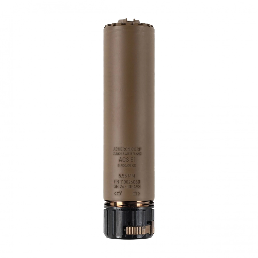 Acheron ACS Birdcage QD 5.56 Suppressor FDE