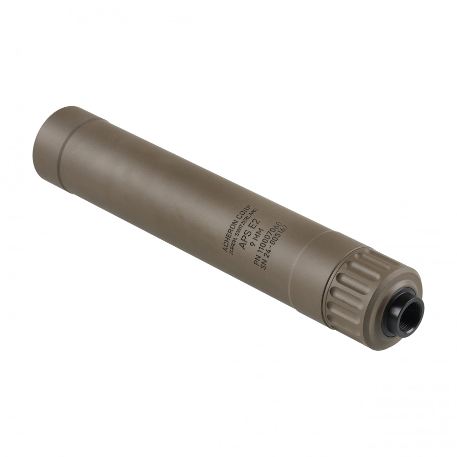Acheron APS E2 9 mm Suppressor FDE
