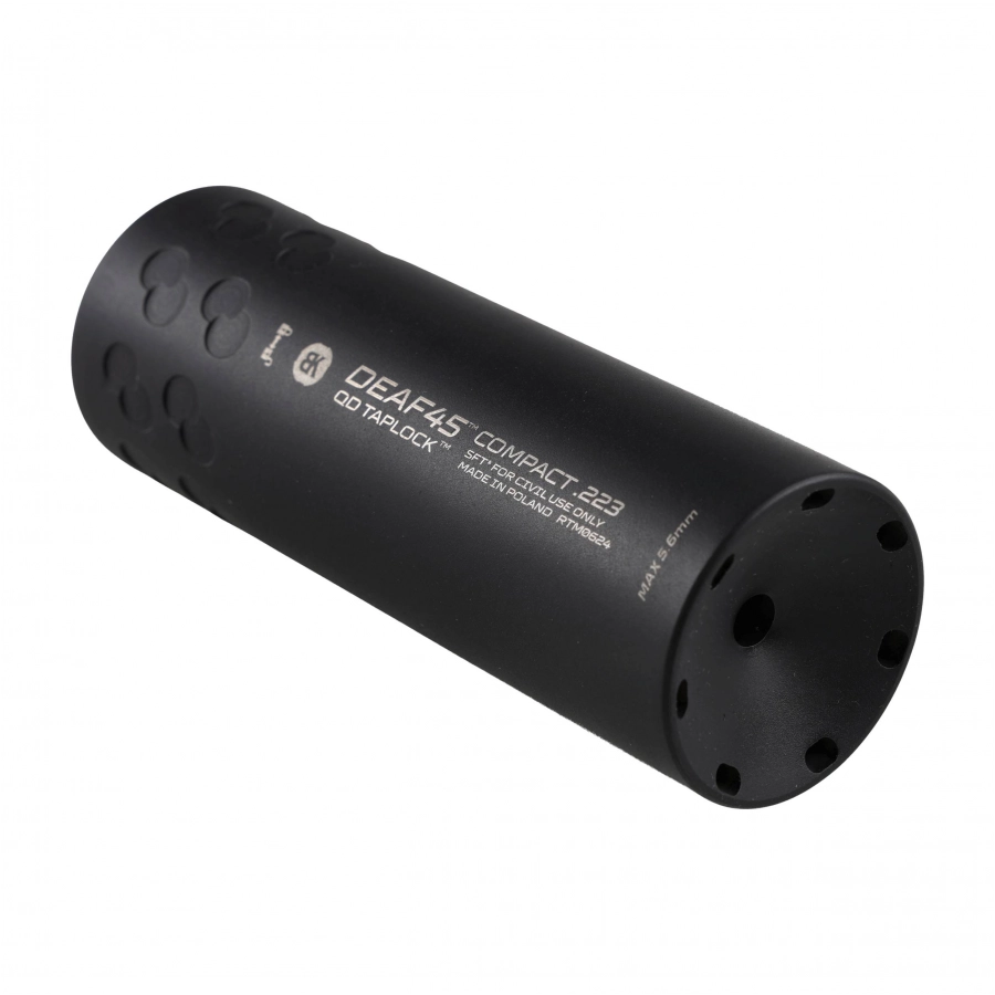 BK Precise DEAF45 Compact QD Taplock 5.56 Suppressor Black