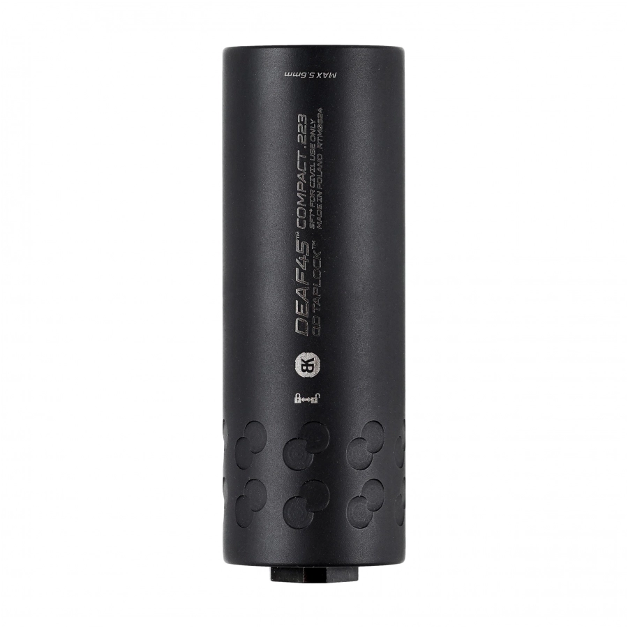BK Precise DEAF45 Compact QD Taplock 5.56 Suppressor Black