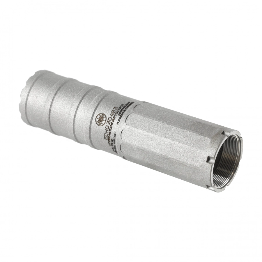 BK Precise ECHO 3D HUB Taplock 5.56 Suppressor Silver