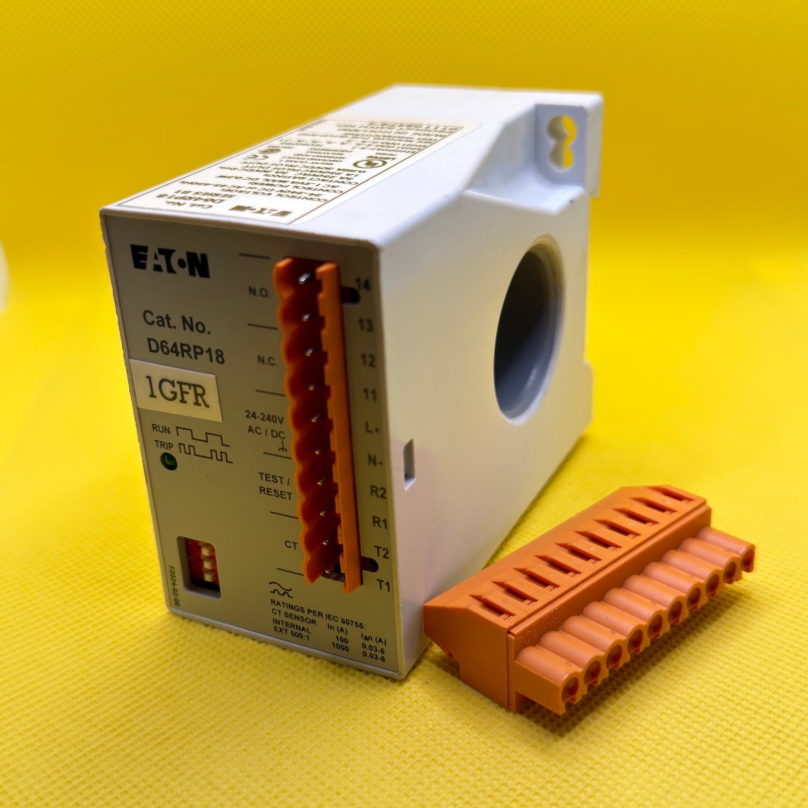 Eaton D64RP18 Digital Ground Fault Monitoring Relay Used