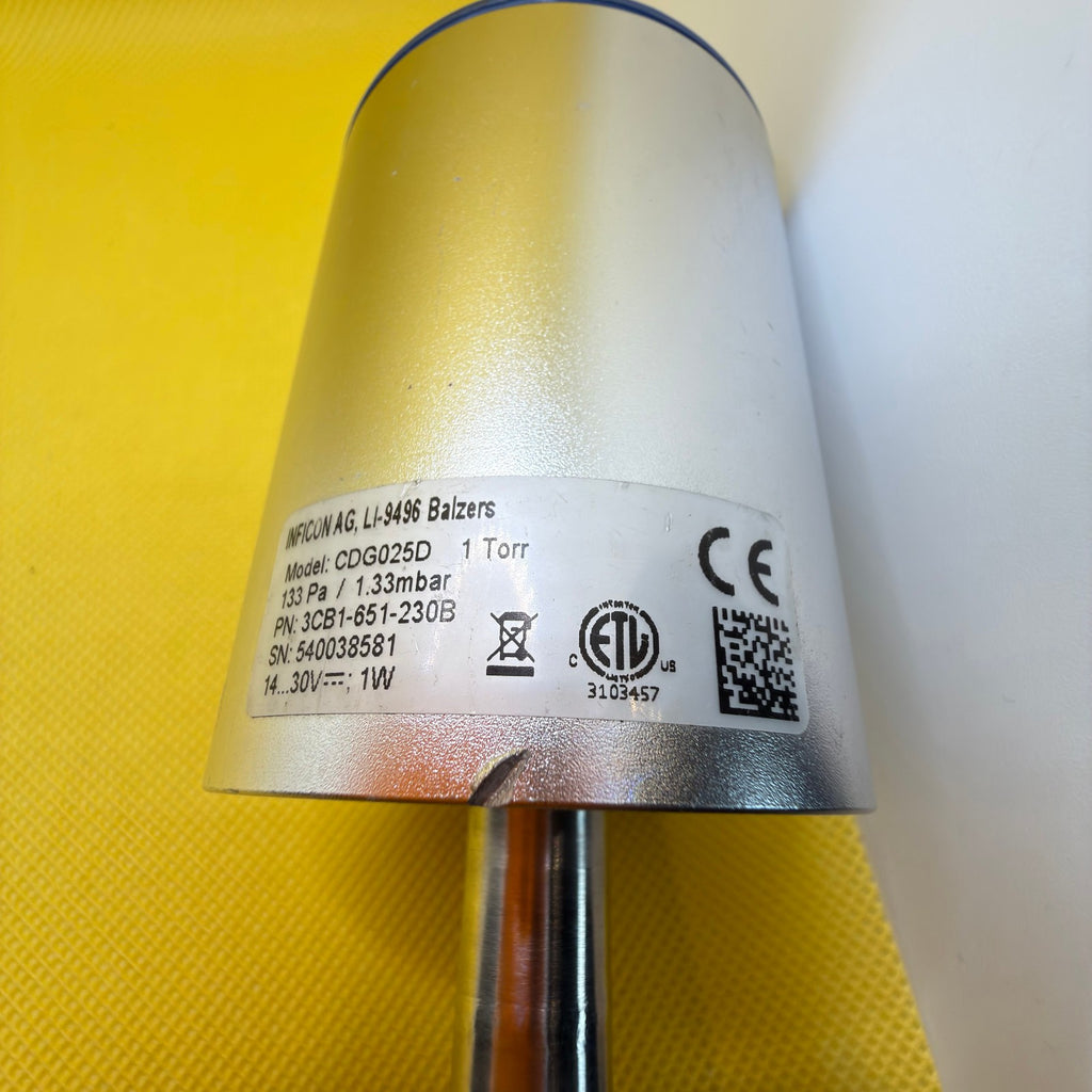 INFICON CDG025D Vacuum Diaphragm Gauge 1 Torr Industrial Sensor