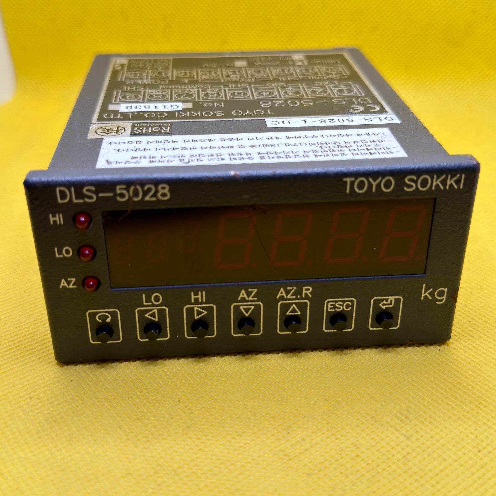Toyo Sokki DLS-5028 Digital Reader Industrial Signal Processor