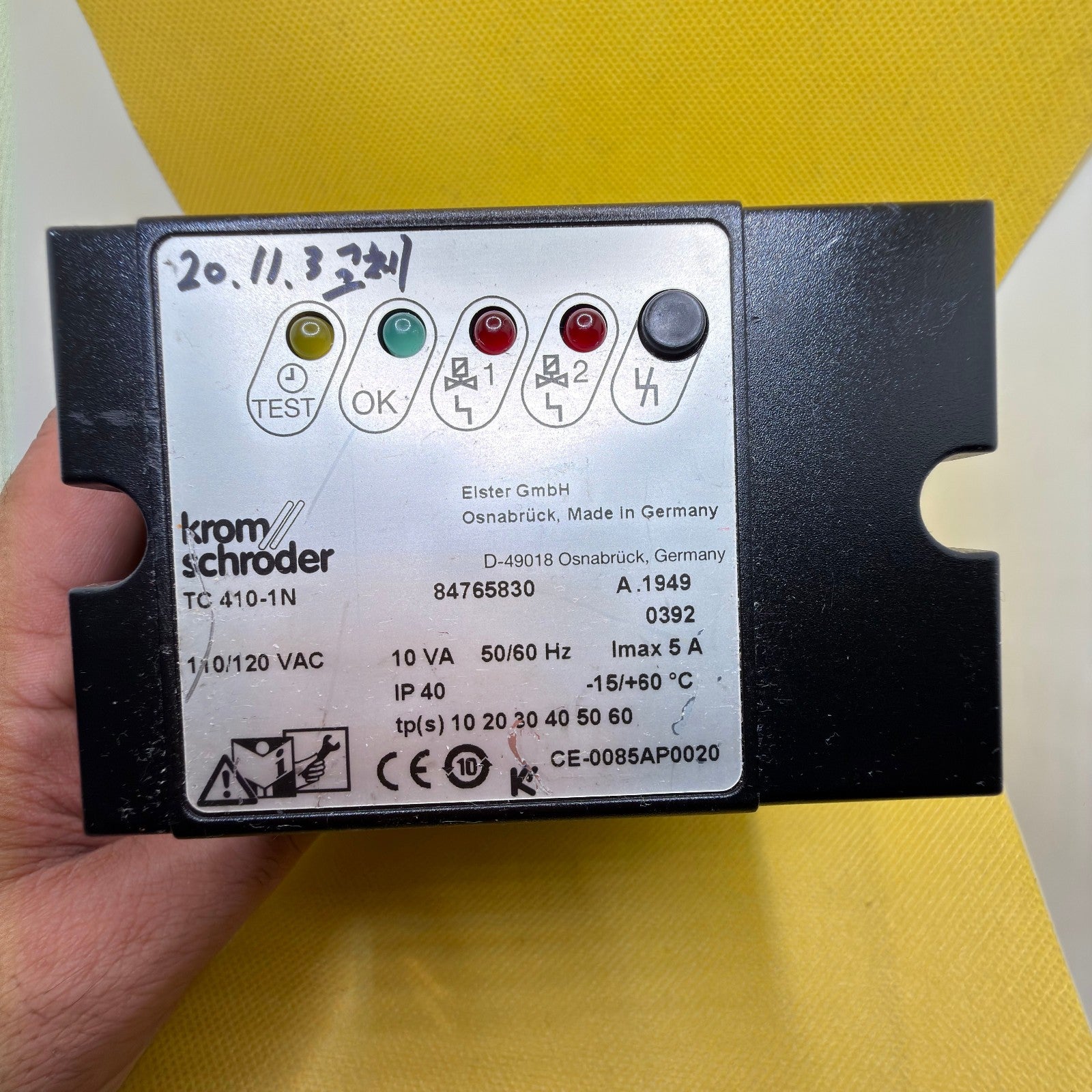 Krom Schroder TC410-1N Valve Leakage Detector Industrial Control Unit